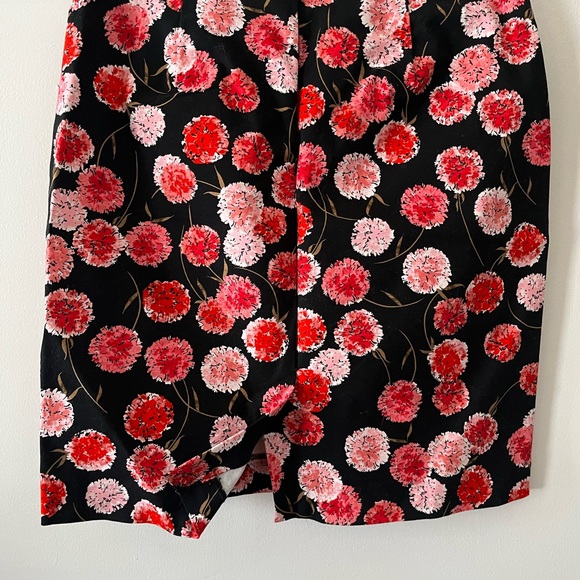 Talbots Black and Pink Embellished Midi Pencil Skirt - Picture 2 of 4